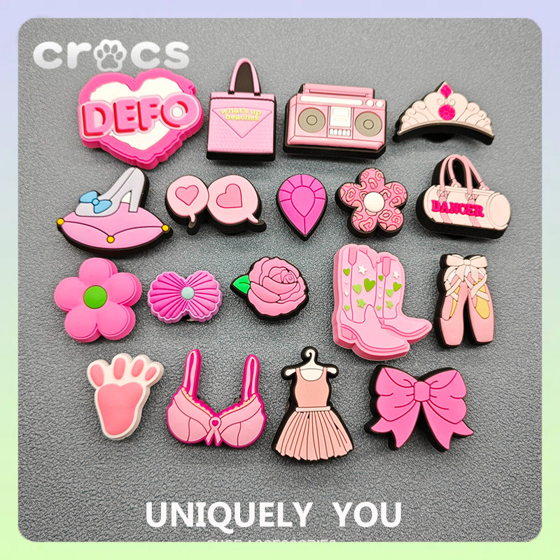 jibbitz crocs Pink girl series crocs jibbitz jibbitz crocs เกาหลี jibbitz crocs ของแทั