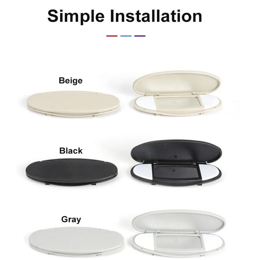 Lollipo1 หลังคารถ Sunvisor, เปลี่ยนโคมไฟ Slice รถ Sun Visor, ABS โคมไฟฝาปิดบังแดดแผงกระจกโต๊ะเครื่องแป้งสําหรับ MINI Cooper S One D JCW R55 R56 R57 R59 R60