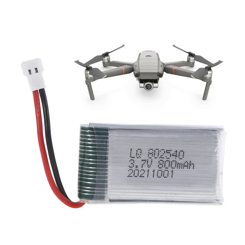 3.7V 800mAh Lipo 802540 Rechargeable Lithium for SYMA X5C X5C-1 X5SC X5SW M68 K60 HQ-905 CX30 Quadco
