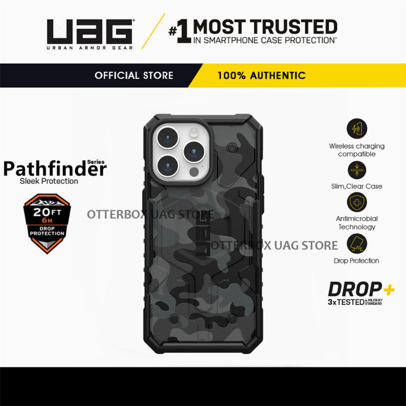 Uag IPhone 16 Pro Max / 16 Pro / 16 Plus / 16 Case 15 14 13 12 Cover Pathfinder Camouflage Light ทนทาน Anti-fall เคสโทรศัพท์แม่เหล็ก - รูปที่ 2