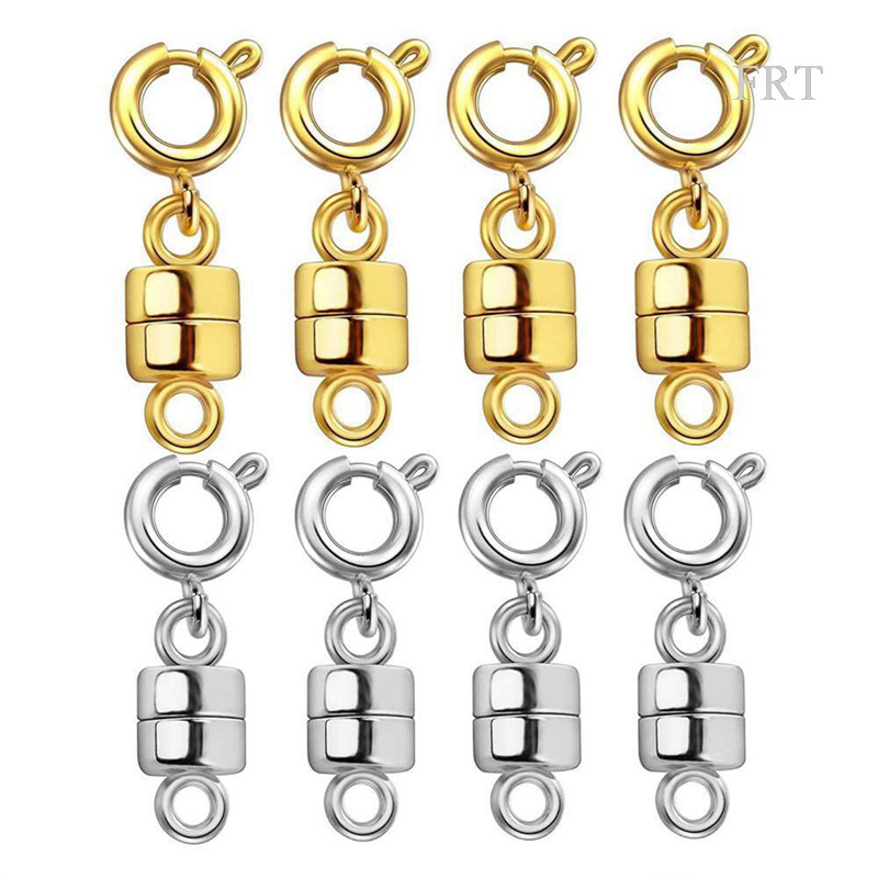 FTE 5 ชิ้น/เซ็ตแม่เหล็กสร้อยคอ Claspsps Lobster Clasp, 14K Gold และ Silver Magnetic เครื่องประดับ Cl