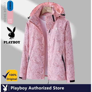 Playboy Camouflage Custom Couples Jacket Hooded Outdoor Moun…