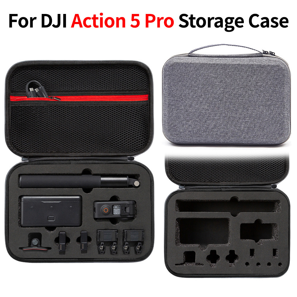 กระเป๋ากล้องกีฬาสําหรับ DJI Osmo Action 5 Pro กระเป๋าถือชุดกล่อง Osmo Action 5 Pro อุปกรณ์เสริม Sorting กระเป๋า