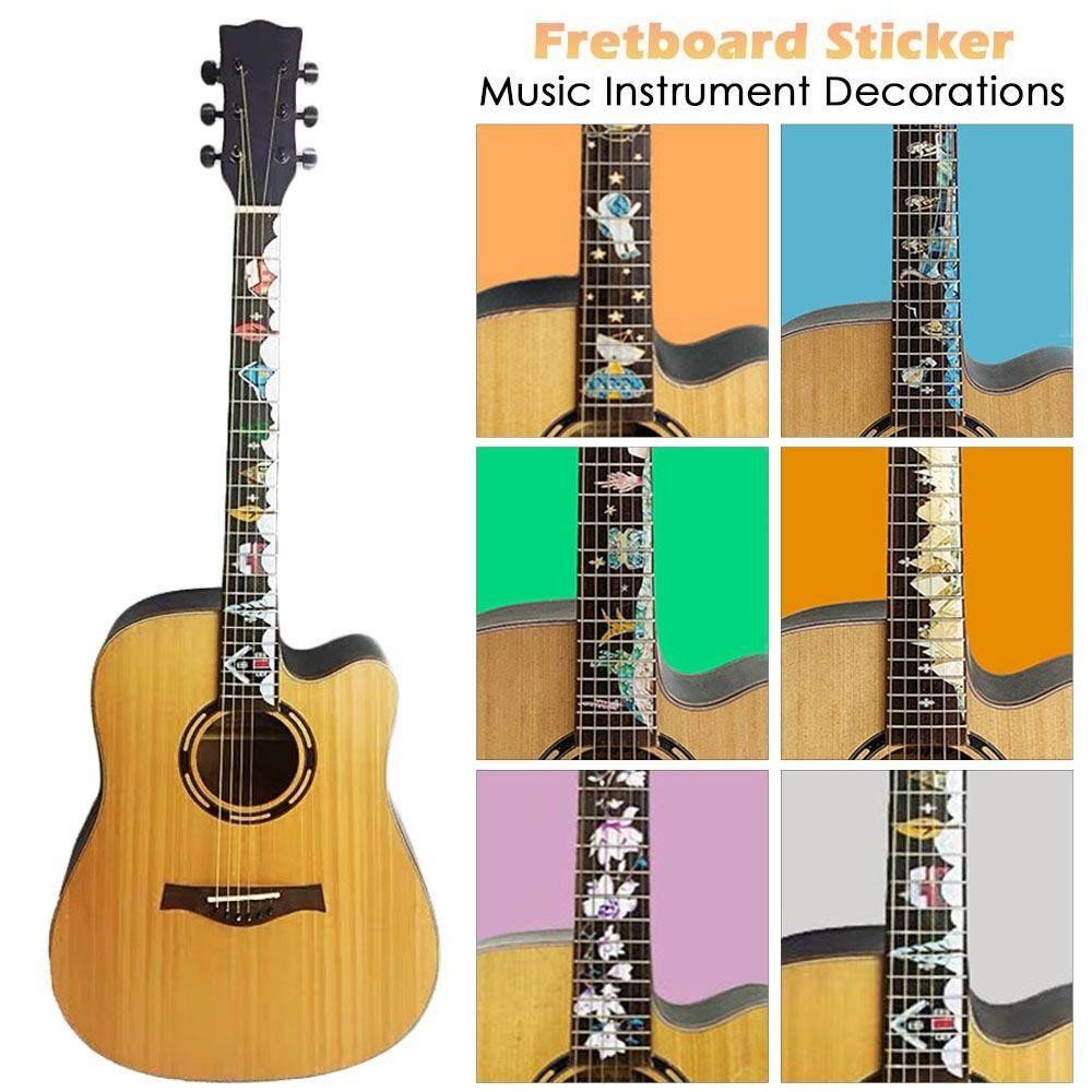 SMILE กีตาร์ Fretboard สติกเกอร์, DIY PVC Bass Inlay Decal, กีตาร์ไฟฟ้าเครื่องมือตกแต่ง Guitarra อุปกรณ์เสริม Fingerboard สติกเกอร์กีตาร์เบส - รูปที่ 2