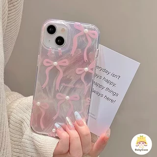 ผีเสื้อโบว์โรแมนติกสด เคส IPhone 13 11 15 Pro Max 7 8 Plus 12 14 Pro Max 14 11 12 Pro XR XS MAX X SE 14 Plus