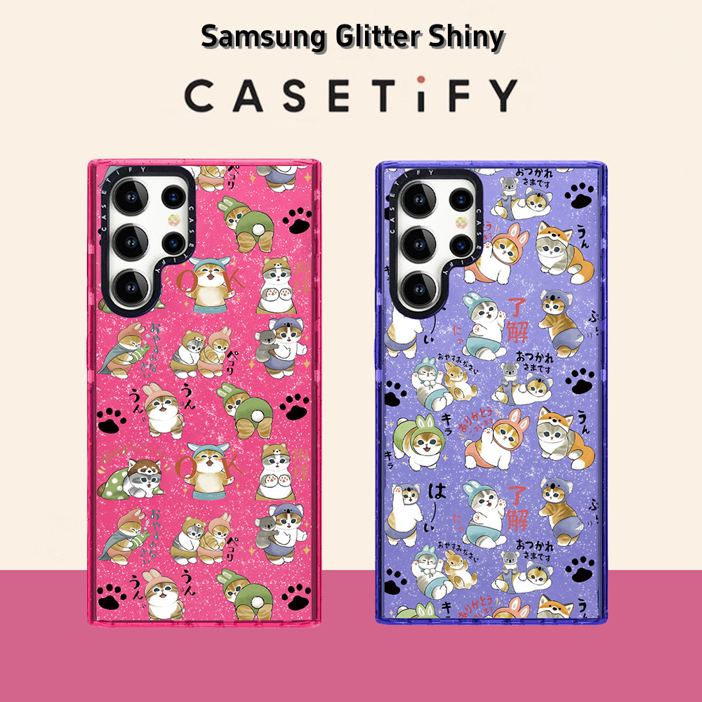 Mofusand Cat Series GLITTER Samsung สําหรับ Samsung Galaxy S22 23 24 UItra S23 24 Plus S23 S24 กรณี Cinderella ครอบคลุมเต็มรูปแบบกันกระแทกป้องกันปลอกนุ่ม