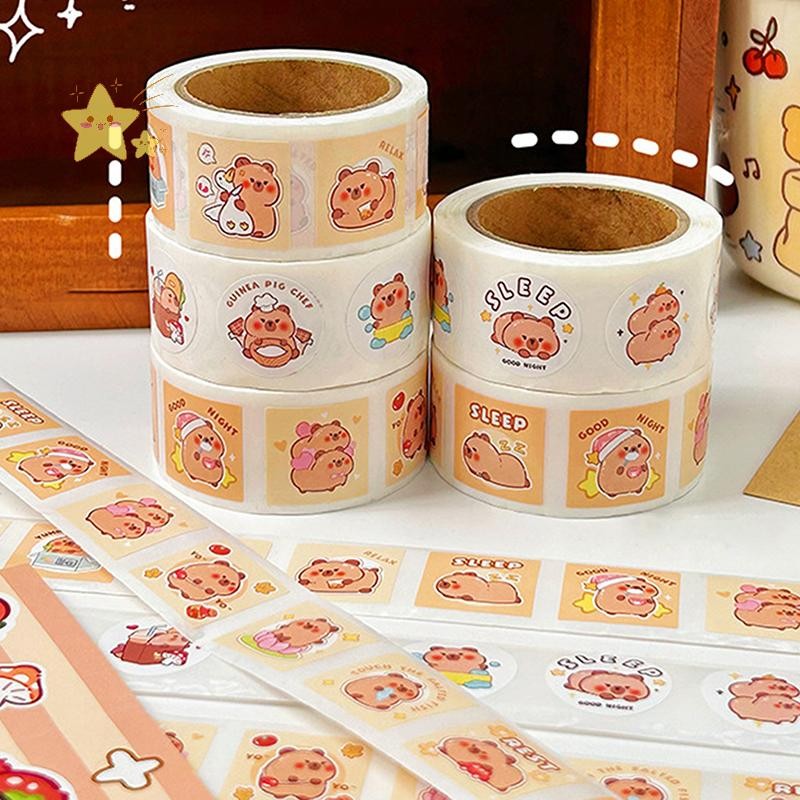 [JBTH] 300 ชิ้น/ม้วน Capybara สติกเกอร์น่ารักกันน้ํา Graffiti ความงามตกแต่งกระเป๋าเดินทางแล็ปท็อปถ้วยโทรศัพท์ไดอารี่หนังสือเด็กสติกเกอร์ของเล่น [JB]