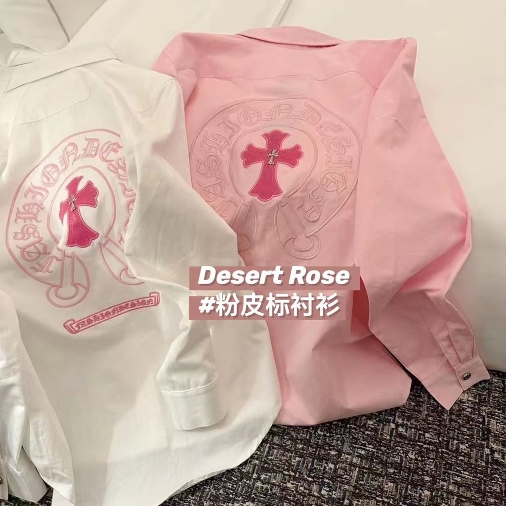 ผู้หญิงฤดูใบไม้ร่วงสไตล์ใหม่สีชมพูหนังป้ายเสื้อปกเสื้อแขนยาวเสื้อแขนยาวเสื้อแขนยาว