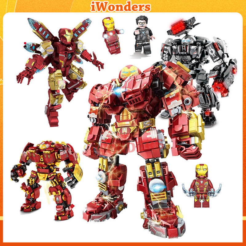 Iron Man Hulkbuster Super Heroes MK44 MK85 เหล็ก Mecha Building Blocks ของเล่นเด็กของขวัญเด็ก