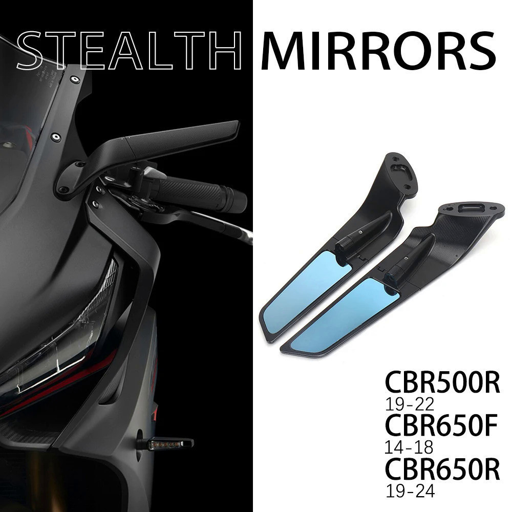 LQ Motorcycle Rearview Mirrors for Honda CBR500R CBR650F CBR650R Stealth Mirrors Sport Winglet Mirro