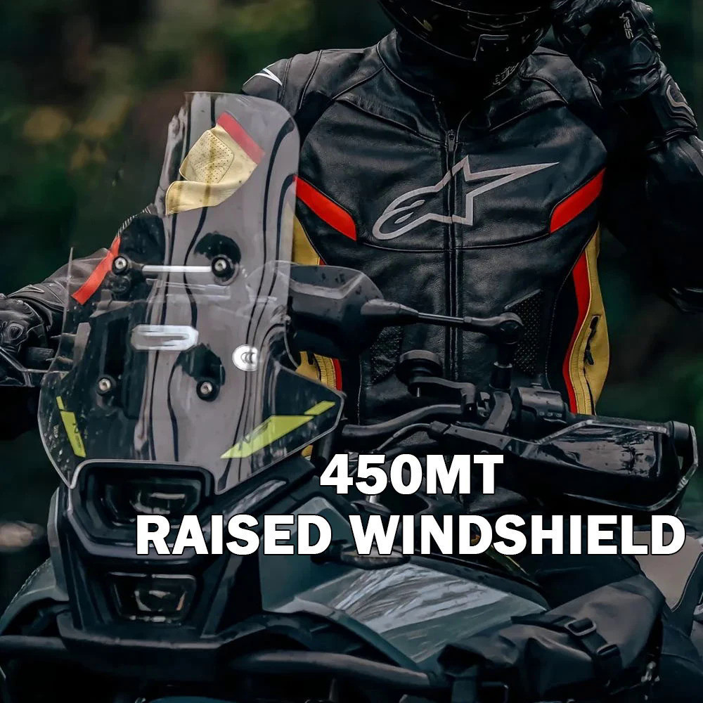LQ for CFMOTO 450MT MT450 Motorcycle Front Windscreen 450 MT Windshield Spoiler Raised Windshield fo