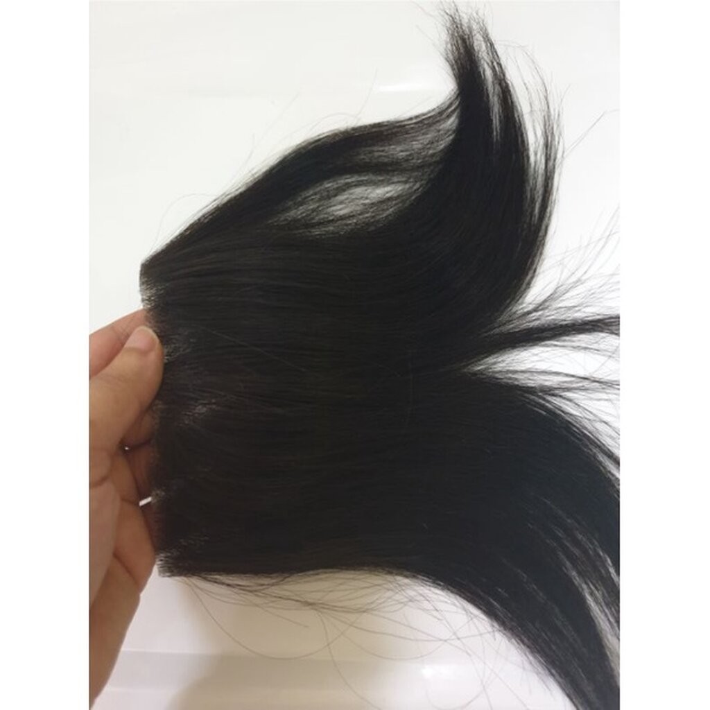 วิกติดกาวปิดหัวล้านพียู วิกติดกาวหน้าผากผู้ชาย ผมแท้100% รูปที่ 8