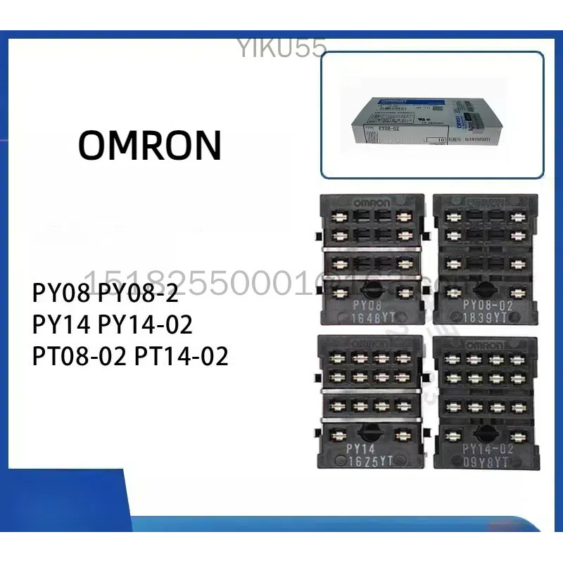 Omron Relay ฐานเชื่อม PCB PY08 PY14 PT08 PT14-0 02G