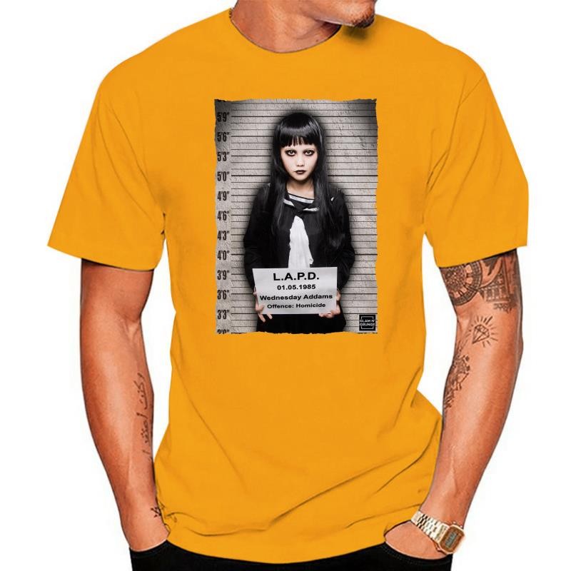 เสื้อยืดแฟชั่นธีม Wednesday Addams สไตล์โกธิก