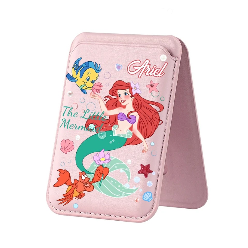 กระเป๋าสตางค์ลายนางเงือกสําหรับ iPhone 16 15 14 13 12 11 Pro Max Plus การ์ดหนังที่วางโทรศัพท์สําหรับกรณีกระเป๋าฝาครอบ