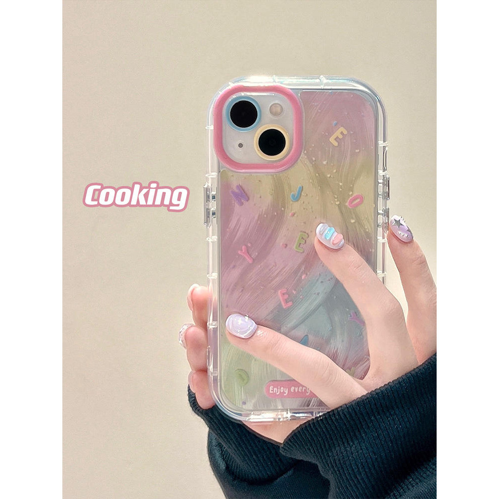Ins รูปแบบตัวอักษรที่มีสีสัน Feather เส้นด้ายนุ่มเคสโทรศัพท์สําหรับ iPhone 16 Promax 15 Promax 12 13 Mini 14plus 11 Pro Max X XS XR XS Max 7 8 plus Se2020