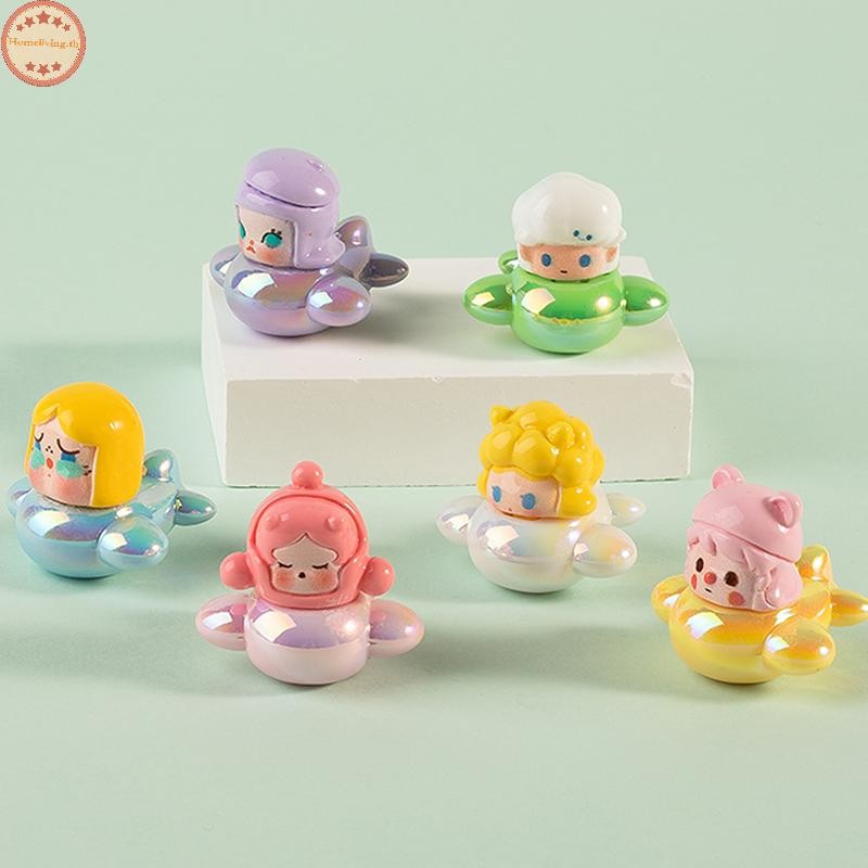 Home Mini เครื่องบิน Pop Mart เครื่องประดับการ์ตูน SkullPanda Crybaby Dimoo ตุ๊กตา Micro ภูมิทัศน์ภายในรถเดสก์ท็อปตกแต่ง TH