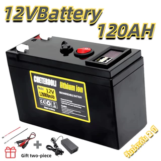 12v 120AH แบตเตอรี่ 18650 Built in BMS แบตเตอรี่พลังงานแสงอาทิตย์ แบตเตอรี่ลิเธียม มอเตอร์ไซค์