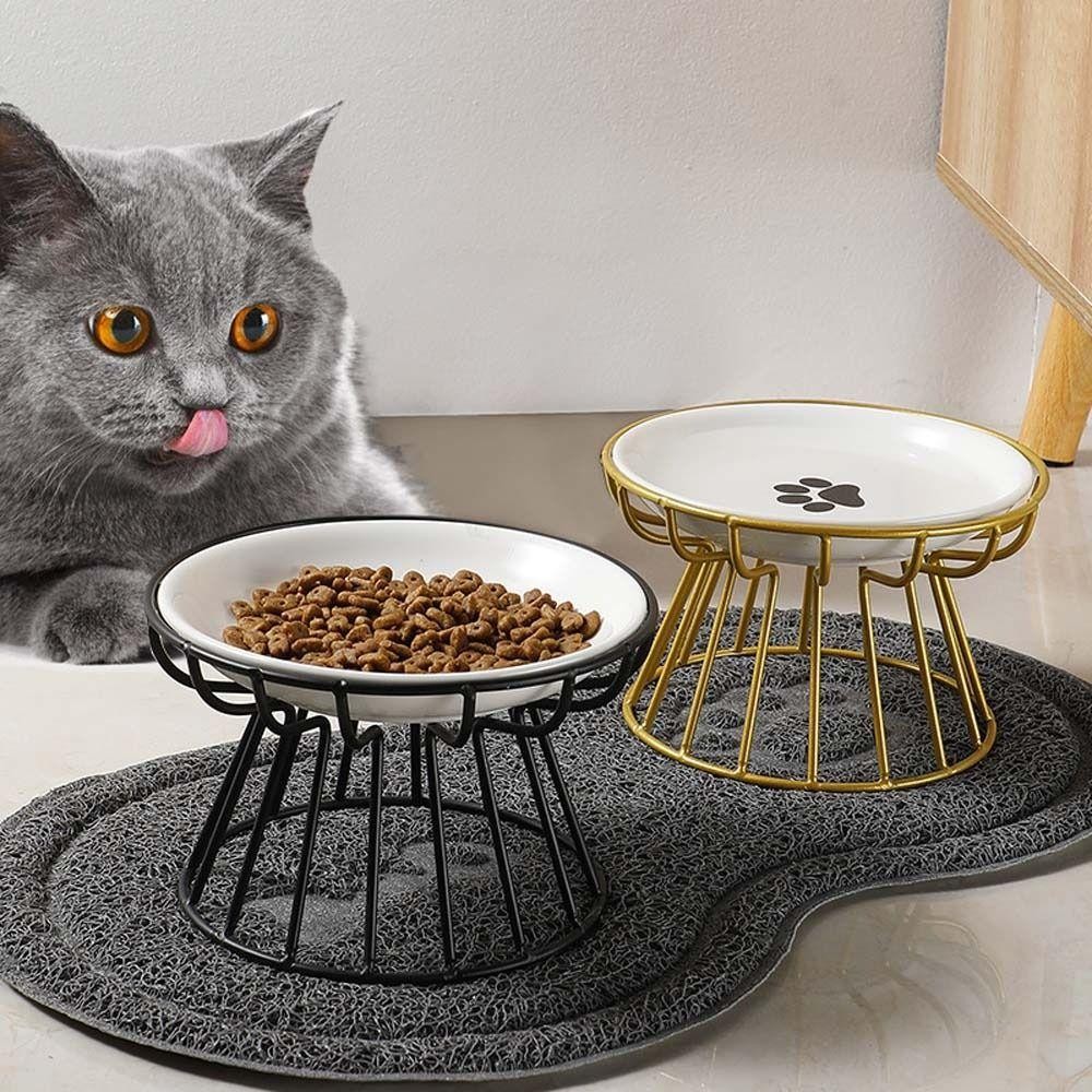 Possney ชามอาหารแมว Anti-cervical Spondylosis สูง Cat Feeder เครื่องดื่มสําหรับสุนัขแมวขนมขบเคี้ยวจานกระป๋อง Elevated Pet Feeder ชาม