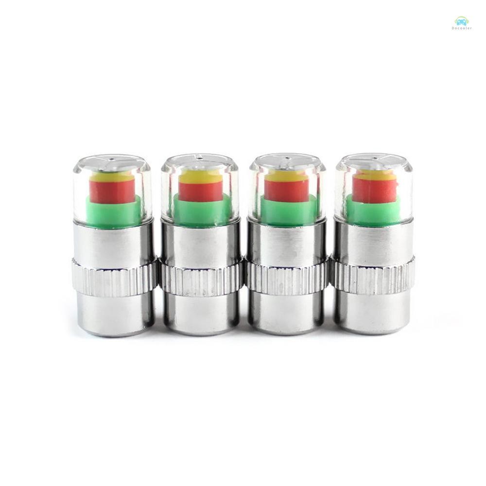 4pcs เครื่องวัดความดันยางยาง gage เตือน sensor4PCS รถ auto ยางความดัน monitor ยาง gage sensor การแจ้งเตือนตัวบ่งชี้วาล์วหมวก