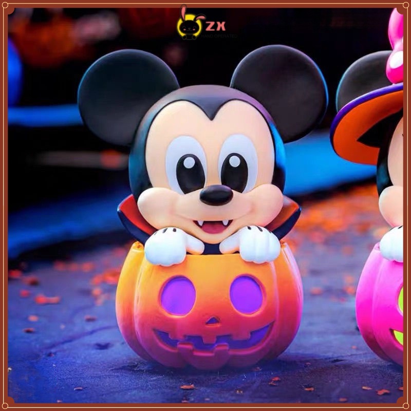 ของเล่นสุดฮอตของแท้ Disney Mickey Mouse and Friends Pumpkin Series Blind Box Halloween Gift Stitch