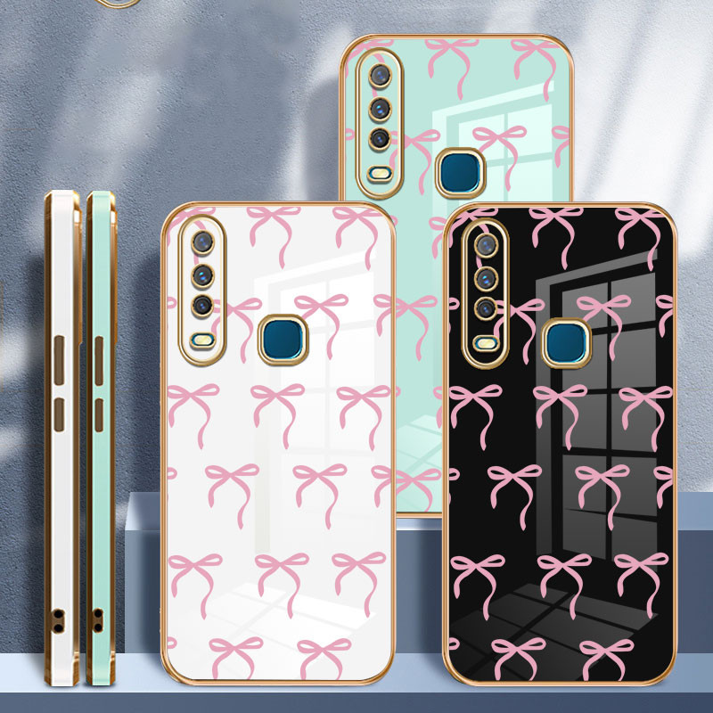 สวยสีชมพูโบว์ปมสําหรับoppo A12 A12S A15 A35 A16 A16K A17 A17K A1K A31 A36 A76 A3S A12E A52 A92 A72 A53 A33 A54 A54 เคสโทรศัพท์น่ารัก
