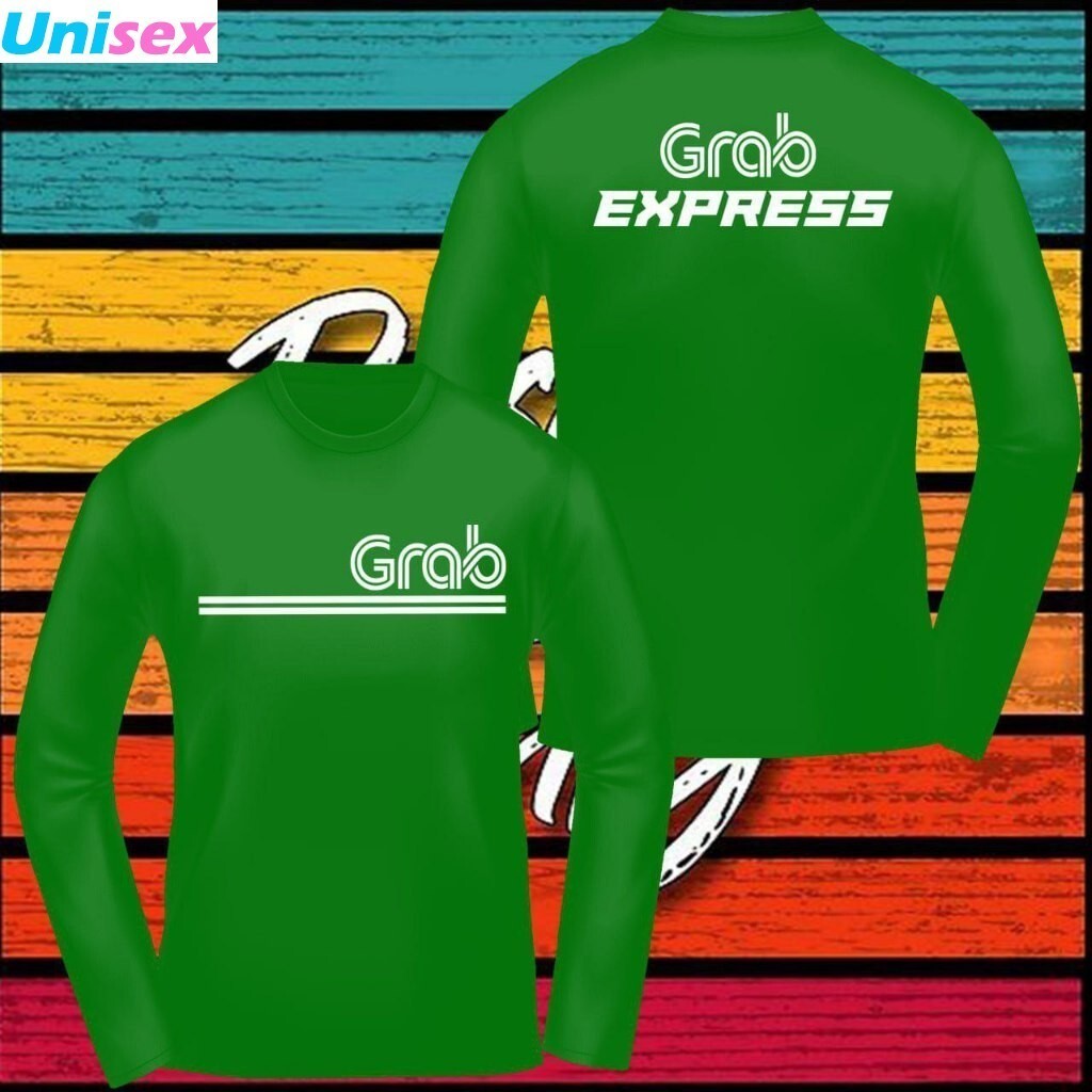 Grab Food Grab Express เสื้อยืดแขนยาวหลวม 2024 รุ่นใหม่