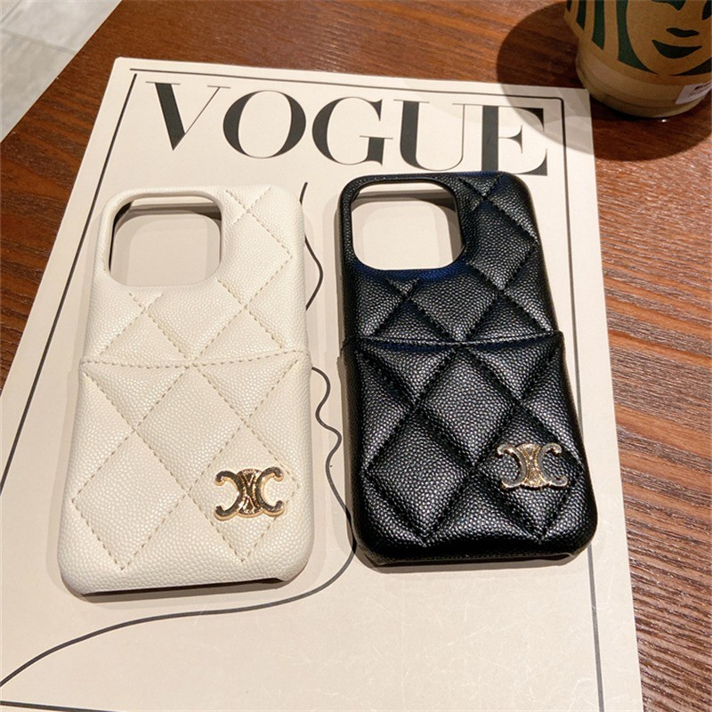 เพชรหนังผู้ถือบัตรเคสโทรศัพท์สําหรับiphone 16 15 Pro Max 14 Plus 13 12 Promax 16promax 15promax 14promax 16plus 15plus 14plus 16proยี่ห้อโลโก้