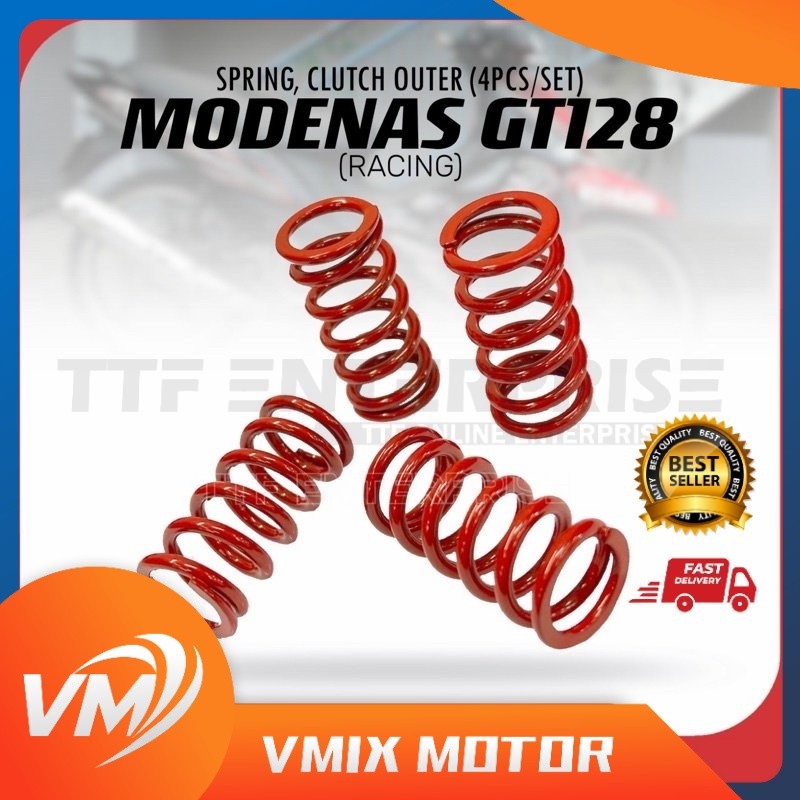 MODENAS GT128 SPRING, ตัวนอกคลัตช์ (RACING) 4 ชิ้น/เซ็ตคลัทช์ SPRING