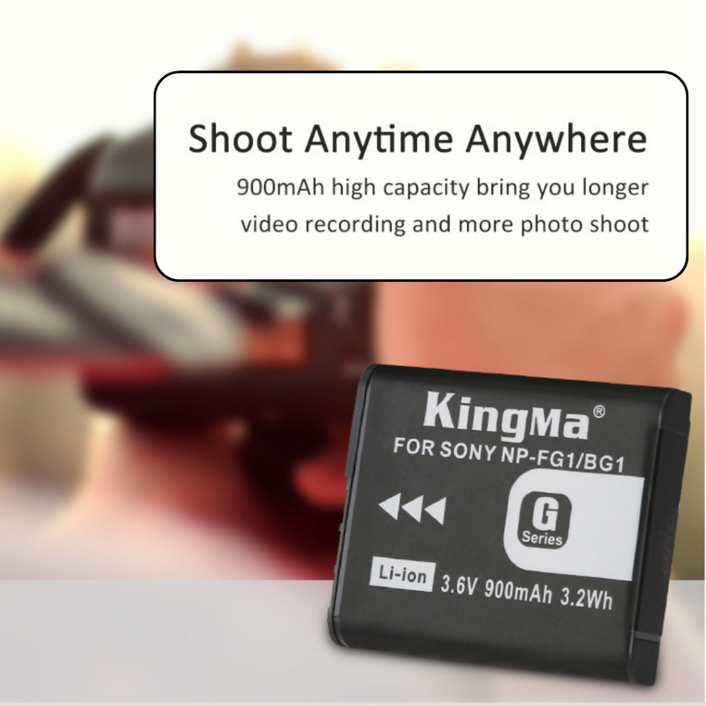 Kingma Sony NP-FG1 / NP-BG1 แบตเตอรี่ แท่นชาร์จ (ประกันศูนย์ 1 ปี)