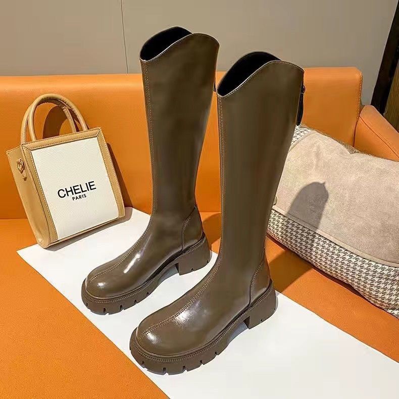 Martin Boots รองเท้าบูทยาวหนาSoledสวมใส่ด้านนอกสบายแฟชั่น