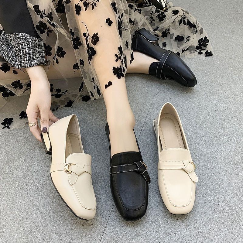 แมรี่เจน กันลื่น Mary Jane รองเท้าหนังขนาดเล็กหนา Soled สวมใส่ด้านนอก Casual Premium