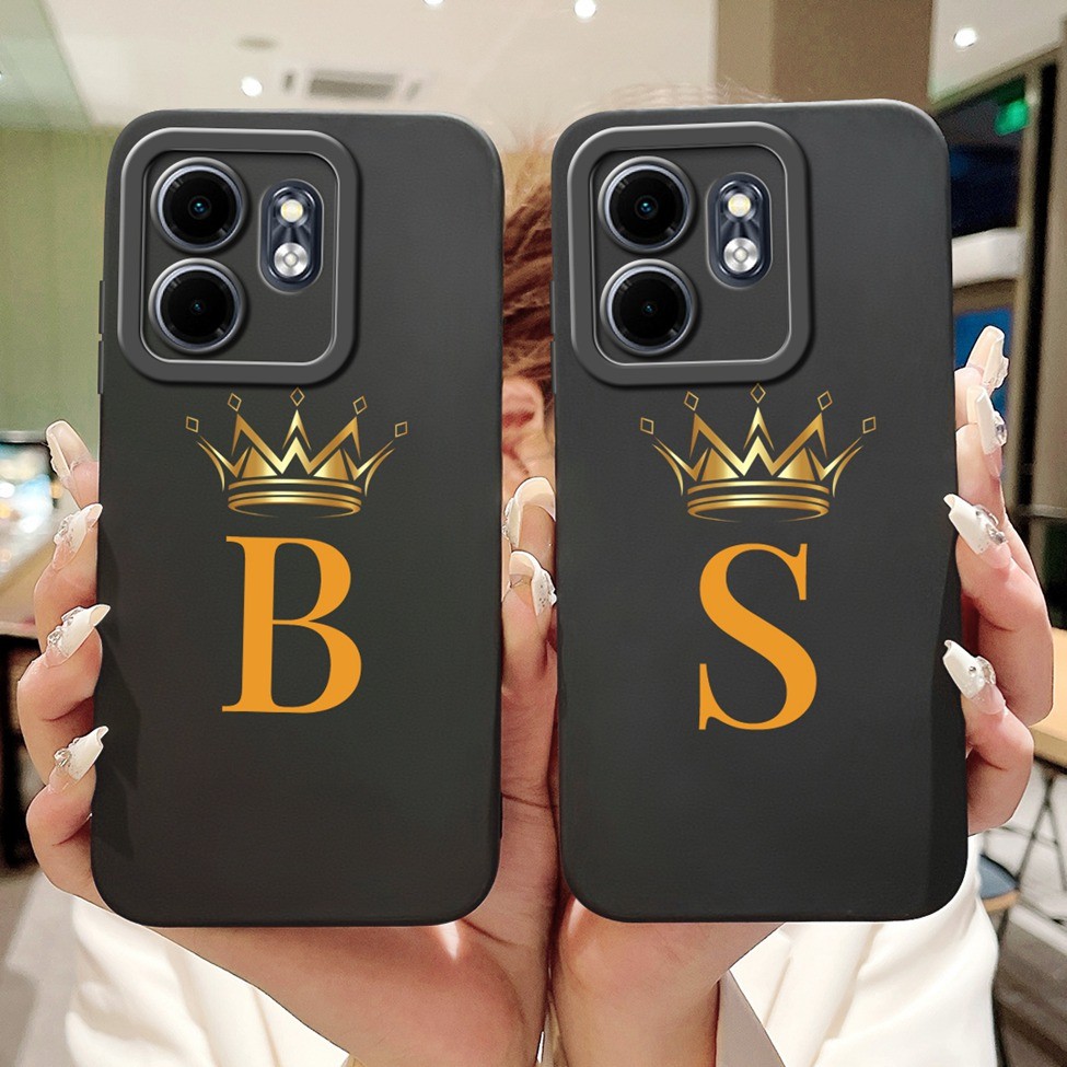 Infinix Smart9 X6532 เคสโทรศัพท์ Infinix Smart 9 กรณีความงาม AZ ตัวอักษรหรูหราแฟชั่นดอกไม้ซิลิโคนปกหลัง