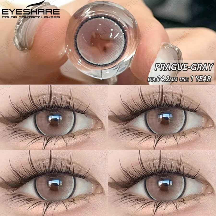 EYESHARE คอนแทคเลนส์สีตาตุ๊กตา 1 คู่สําหรับดวงตานักเรียนคอนแทคเลนส์ตาไร้เดียงสาตาที่สวยงาม