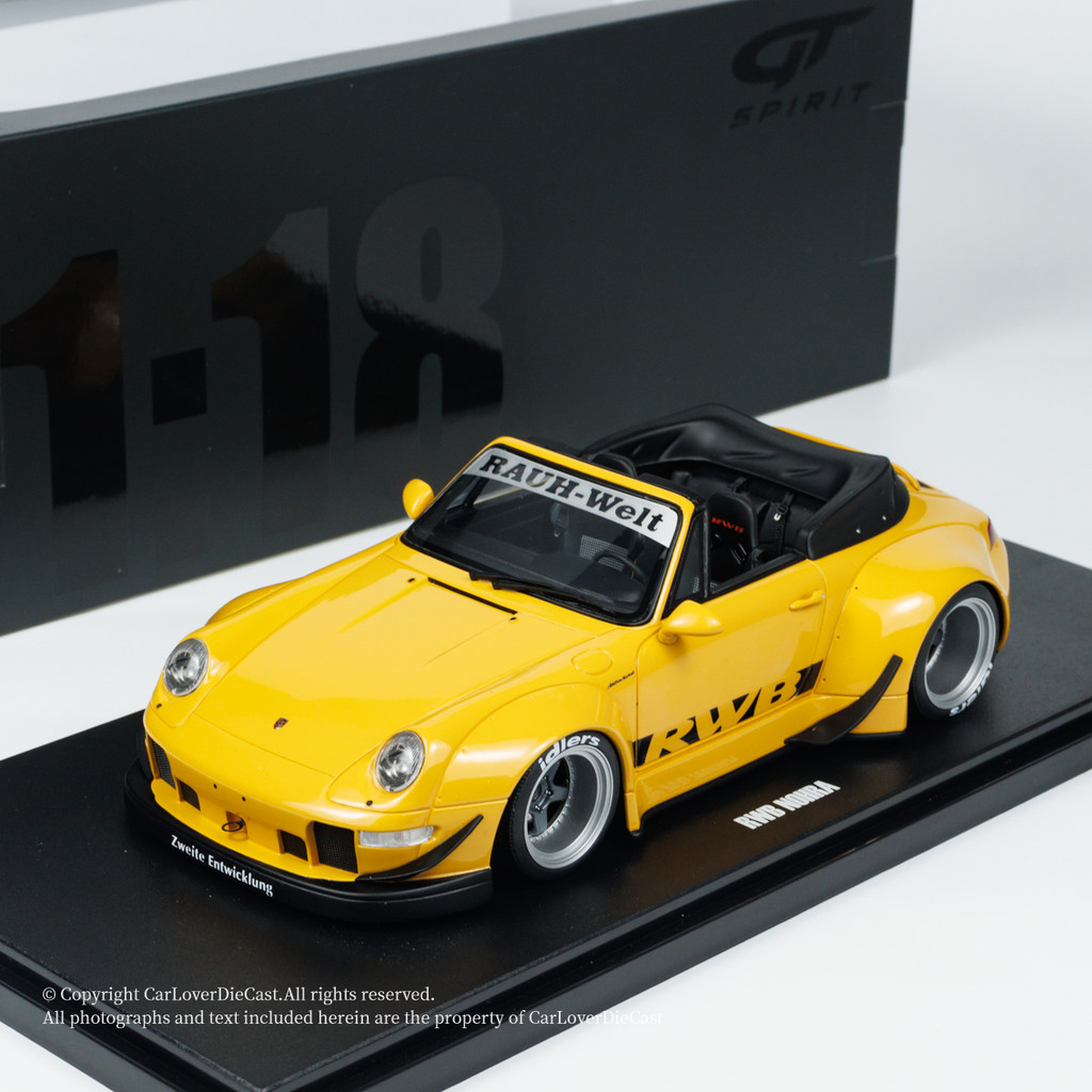 GT SPIRIT Porsche 911 Wide Body RWB Convertible Yellow GTS 18 GT450