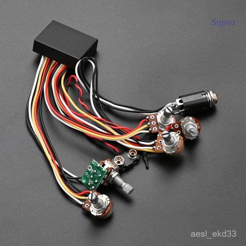 Super Bass Pickups, Guitar Bass Pickup, 3 Band Active & Passive EQ Equalizer Electric Bass Preamp Ci