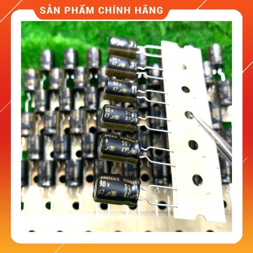 [ 2 ชิ้น ] ELNA TONEREX II CAPACITOR 50V 47UF, 50V47UF, 47UF50V, 47UF 50V (8x12x5mm )