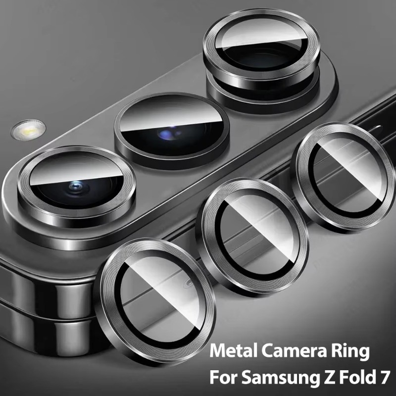 HD แหวนกล้องสําหรับ Samsung Galaxy Z Fold7 Fold6 คลุมทั้งหมดแหวนโลหะกระจกนิรภัย Z พับ 6 Zfold 7 เลนส์ฟิล์มแก้ว