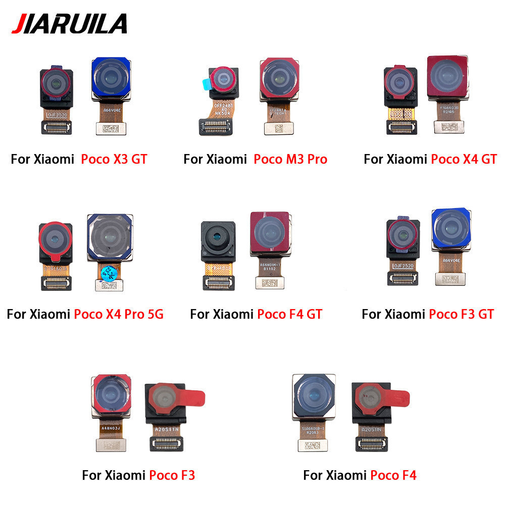 Facing ม่ด้านหน้าด้านหลังหลักกล้องเปลี่ยนอะไหล่ สําหรับ Poco F3 GT F4 GT M3 Pro X3 GT X4 GT Pro 5G