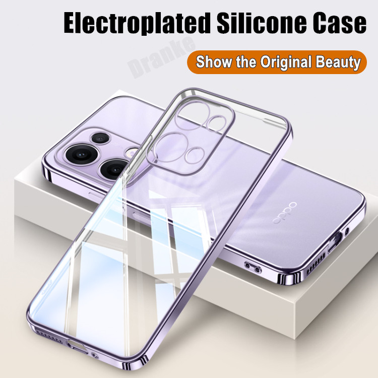 สําหรับ OPPO Reno13 Pro CPH2689 CPH2697 เจลซิลิโคนใสนุ่ม Anti-Yellowing 6D Electroplate Anti-fading 