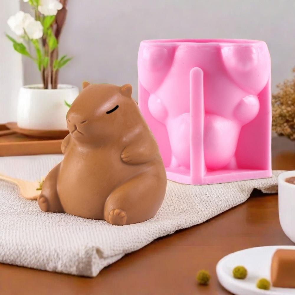 1 ชิ้น Capybara แม่พิมพ์ซิลิโคนสําหรับ Taba Squishy, Jelly Pudding เค้ก Capybara Mould, เรซิ่นหล่อ, 