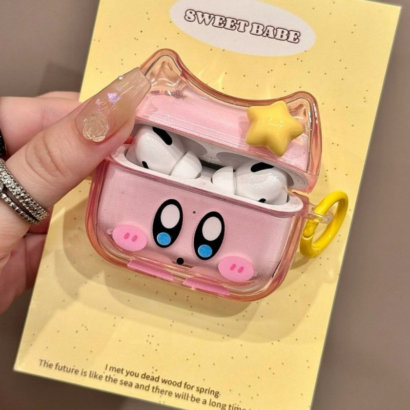 3D Star Kirby AirPods 1/2/3/4 เคสหูฟังไร้สายบลูทูธ AirPods Pro หูฟังฝาครอบป้องกัน ราคา ถูกที่สุด ดีลบีเคเค แกลเลอรีภาพที่ 4