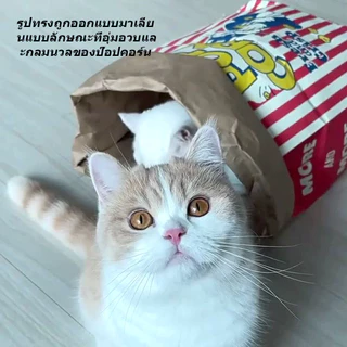 [กดติดตามลดเพิ่ม] 🇰🇷สุดฮิตจากเกาหลี ถุงแมวมุด ถุงป๊อปคอร์น ของเล่นแมว Popcorn Peek-a-Boo Bag