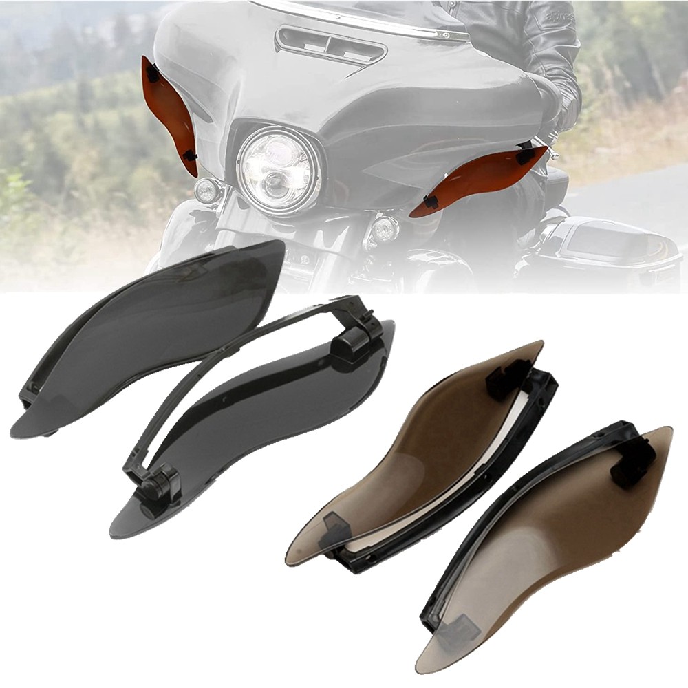รถจักรยานยนต์ปรับด้านข้าง Wing Upper Fairing กระจก Air Deflector สําหรับ Harley Touring Electra Street Tri Glide 14-22