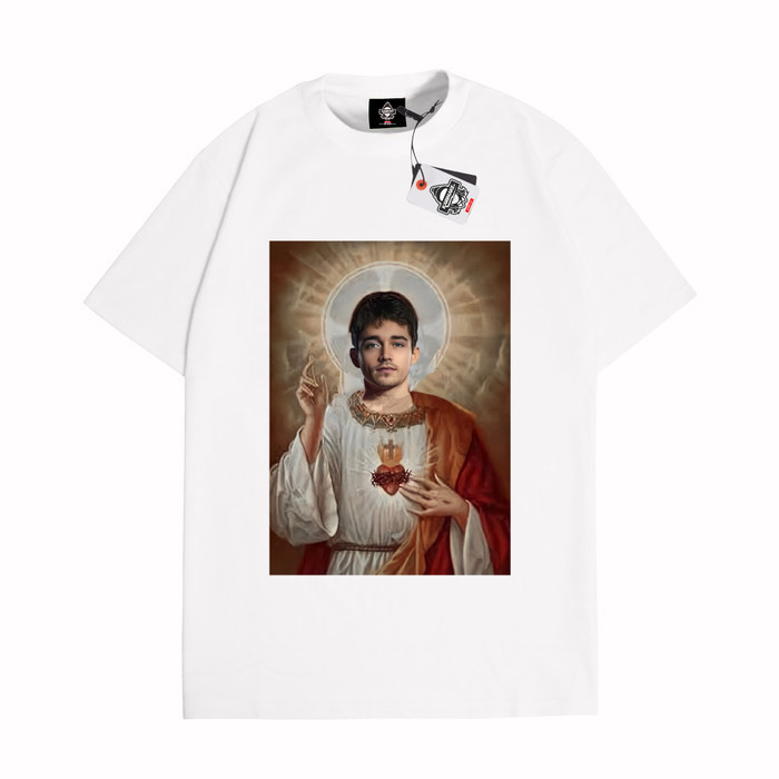 เสื้อยืด F1 Ferrari Charles Leclerc No. 16 สไตล์อินเทรนด์