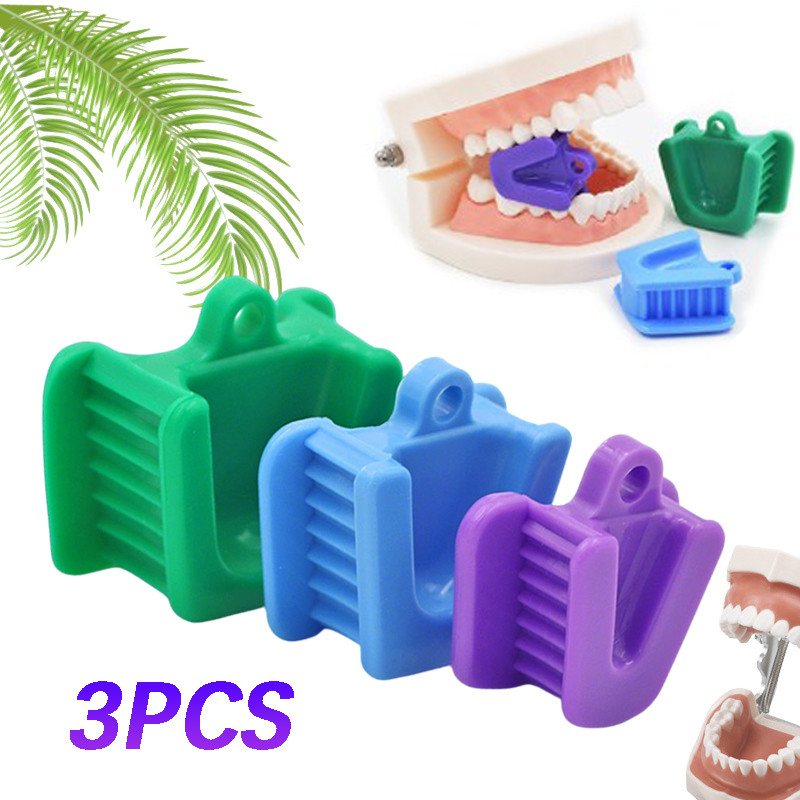 3 ชิ้น/เซ็ตทันตกรรมเปิดปาก Occlusal Pad ฟัน Prop กัดยาง Retractor