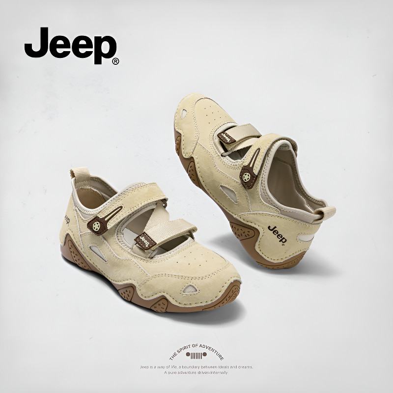 ของแท้ 100% JEEP Niche Retro กีฬา Mary Jane รองเท้าผู้หญิงสไตล์ใหม่ All-Match Casual รองเท้าแฟชั่น Moral การฝึกอบรมรองเท้า