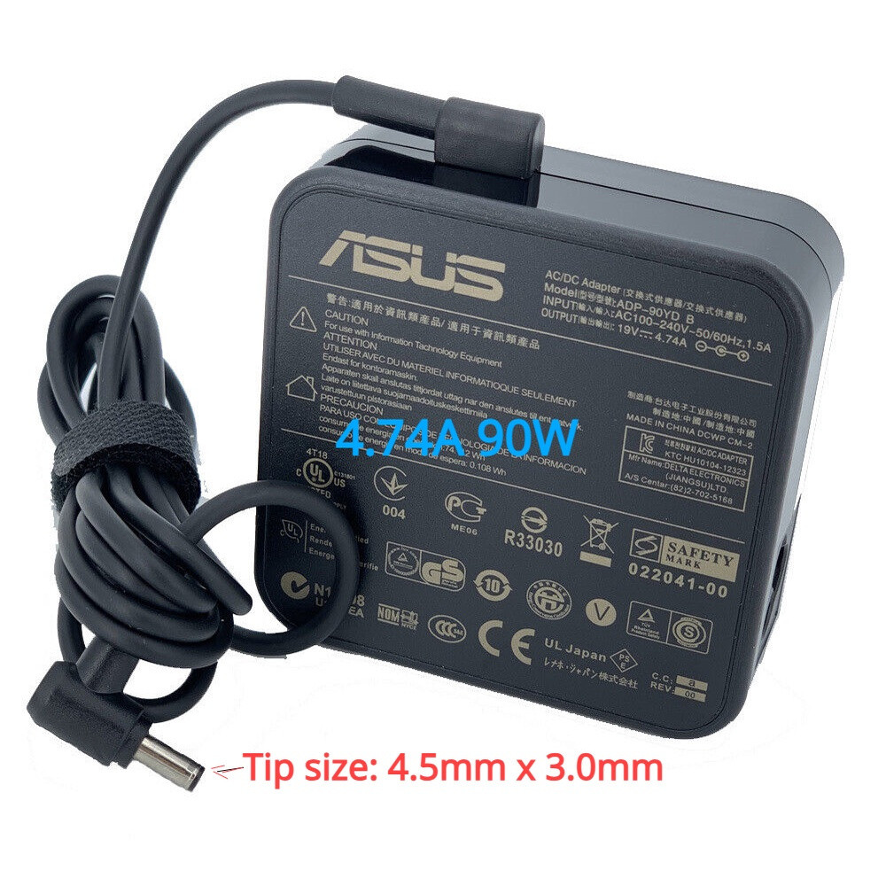 อะแดปเตอร์ชาร์จไฟแล็ปท็อป 90W Asus 19V 4.74A AC 4.5*3.0 mm. สําหรับ Zen AiO M5401WU X1603Z M3400QA Q