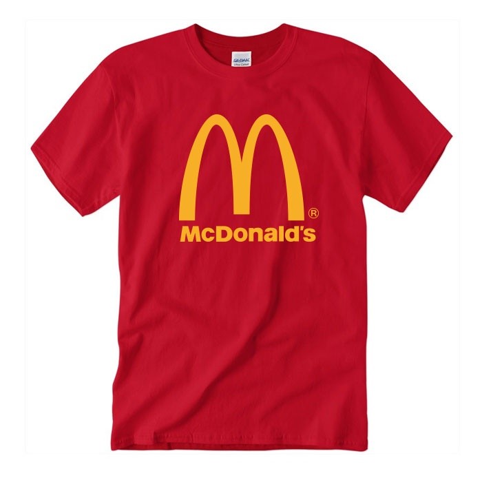 เสื้อยืดวินเทจ Mc Donald Burger สไตล์คลาสสิก ผลิตจากผ้าฝ้าย 100%