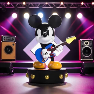 6 ชิ้น/เซ็ต 9.5 ซม.การ์ตูนอะนิเมะเพลง Party แซ็กโซโฟน Donald Duck Jazz กลองชุด Goofy รุ่น Q PVC ตัวเลขการกระทําตุ๊กตาของเล่น